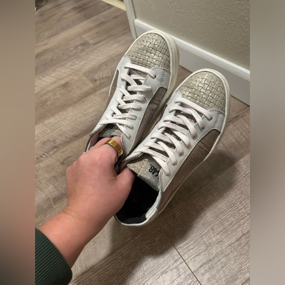 P448 Thea grey sparkle sneaker size 38 women - Picture 2 of 9